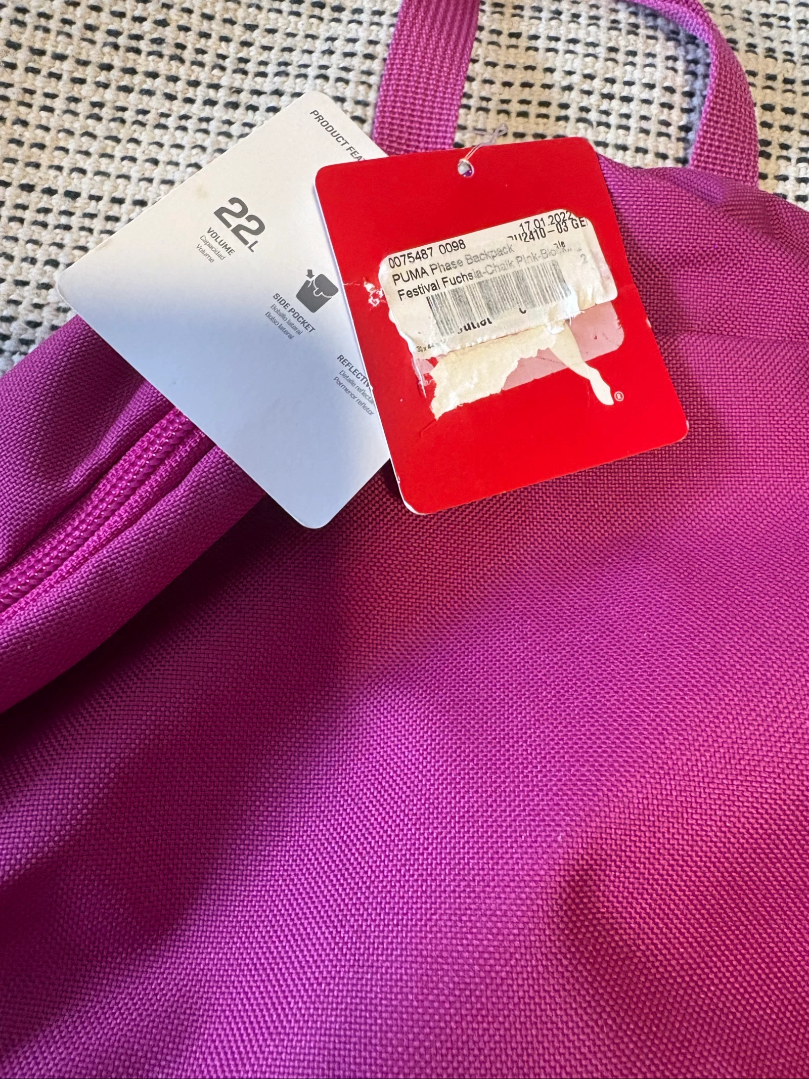 mochila puma phase backpack rosa fúcsia nova com etiquetas 22L – photo 3